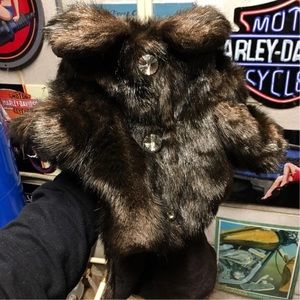 Jewelled bling dogs fur coat large